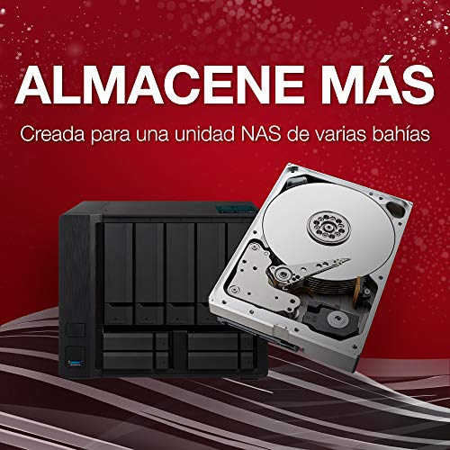 Seagate IronWolf Pro, 10 TB, Disco Duro Interna HDD NAS, CMR, 3,5 pulgadas, SATA a 6 Gb/s, 7200 RPM, caché de 256 MB, RAID, 3 años Rescue Services (ST10000NE000)