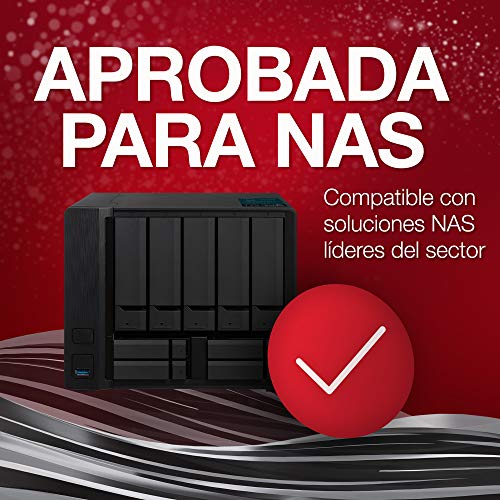 Seagate IronWolf Pro, 10 TB, Disco Duro Interna HDD NAS, CMR, 3,5 pulgadas, SATA a 6 Gb/s, 7200 RPM, caché de 256 MB, RAID, 3 años Rescue Services (ST10000NE000)