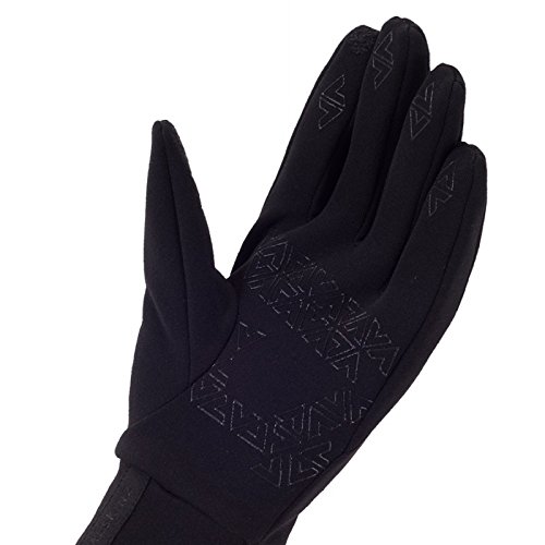 SEALSKINZ Guantes de forro polar elástico, color negro, talla grande