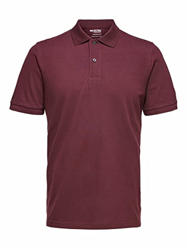 SELECTED HOMME Slhneo SS Noos-Polo (Talla S) Camisa, Winetasting, M para Hombre