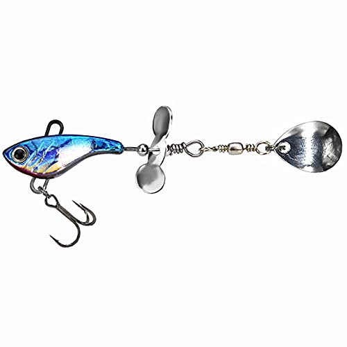 Señuelos de Pesca Spinning – Spinning Lentejuelas Lubina – Señuelos Spinning mar – Señuelos Flotantes Artificiales – Cebos Lucio/Black Bass/lubina – Pesca pantano y mar – 8cm y 11 Gramos