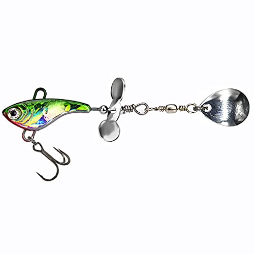 Señuelos de Pesca Spinning – Spinning Lentejuelas Lubina – Señuelos Spinning mar – Señuelos Flotantes Artificiales – Cebos Lucio/Black Bass/lubina – Pesca pantano y mar – 8cm y 11 Gramos