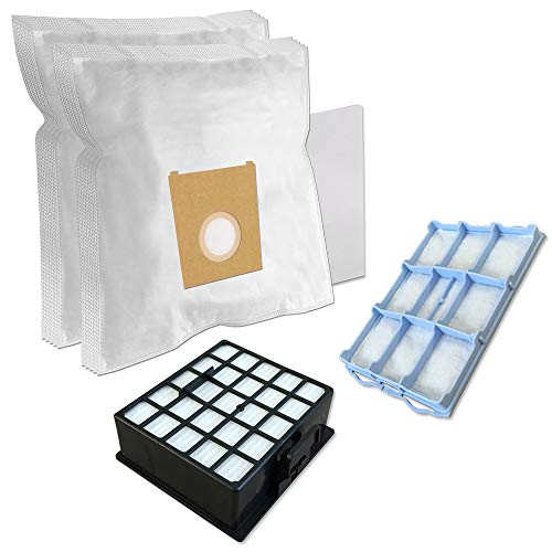 Set - Filtro HEPA + Filtro del Motor + 10 Bolsas de aspiradora para Bosch BSGL 32125 GL-30 Bionic Filter Pro Animal Hair