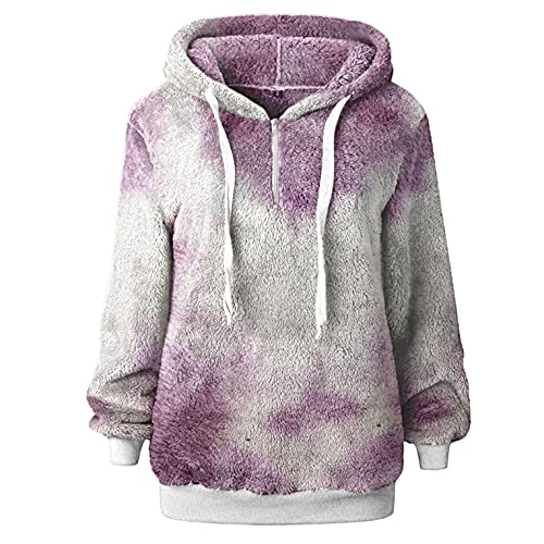 SHOBDW Liquidación Venta Mujer Sudadera con Capucha Suelta Tallas Grandes Jersey de Mujer Jersey otoño Invierno Manga Larga Remata Abrigo cálido(Vino Rojo,L)