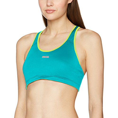 Shock Absorber Active Crop Top Sujetador Deportivo, Azul (Ocean Wave), L para Mujer