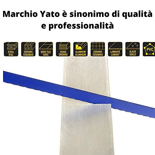 Sierra para metales VOREL| Sierra de arco conjunto de marco para metales multipropósito, incluidas 6 hojas universales para madera, metal y plástico y 2 hojas redondas de diamante