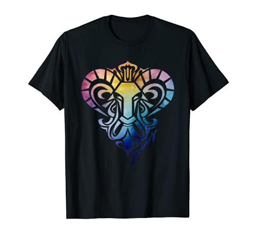 Signo del zodiaco Aries Horóscopo Símbolo Aries colorido Camiseta