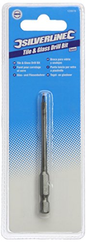 Silverline Tools 129978 Broca Para Vidrio y Azulejos, Broca con Punta de Carburo de Tungsteno, Multicolor, 5 mm