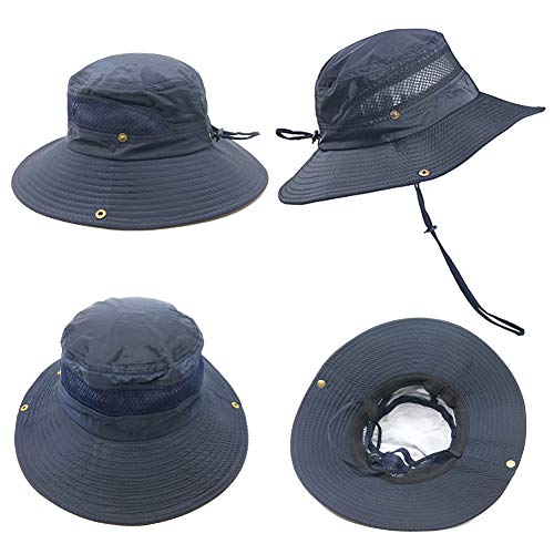 SIYWINA Hombres Sombrero de Pescador Verano Protección UV Sombreros de al Aire Libre