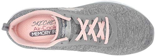 Skechers Flex Appeal 3.0 Insiders, Zapatillas Mujer, Gray/Pink, 39 EU