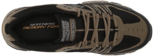 Skechers Men's After Burn Memory Fit Strike Off Sneaker,Pebble/Black,US 10.5 M