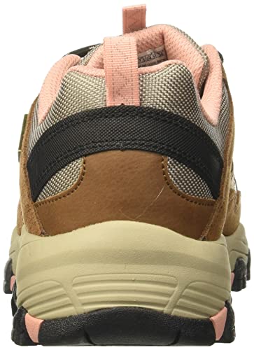 Skechers Selmen-West Highland, Zapatillas Mujer, Negro (BRTN Black Leather/Textile/Coral Trim), 38 EU