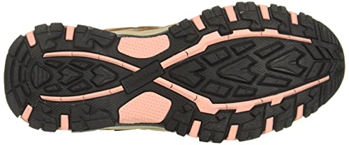 Skechers Selmen-West Highland, Zapatillas Mujer, Negro (BRTN Black Leather/Textile/Coral Trim), 38 EU