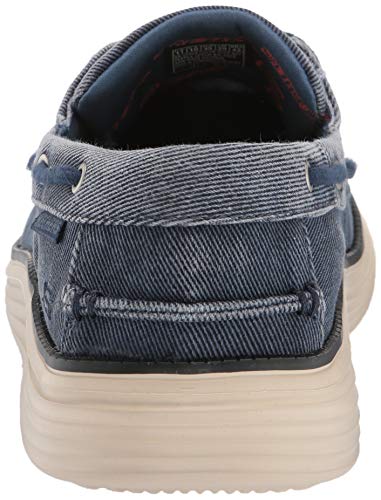 Skechers Status 2.0 Lorano, Náuticos Hombre, Azul (Navy Canvas Nvy), 42 EU