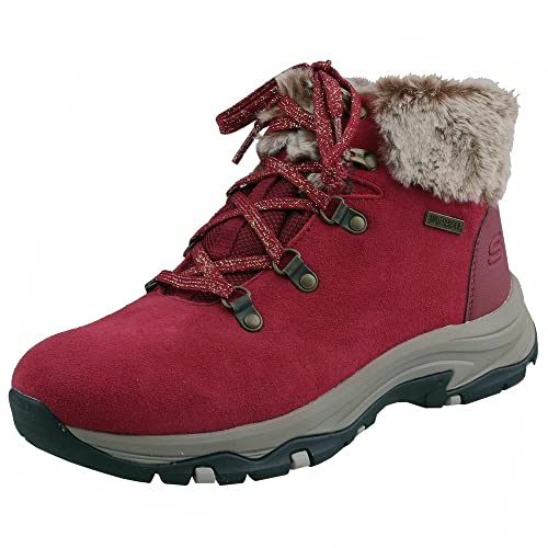 Skechers Trego 167178 - Botas de invierno forradas para mujer, color rojo, Dkrd Dark Red, 40 EU