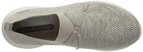 Skechers Ultra Flex-Twilight Twinkle, Zapatillas Mujer, Taupe Mesh/White Trim TPE, 37 EU