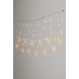 SKLUM Cortina de Luces LED con Bolas (4,70 m) Biro PVC Blanco Cálido