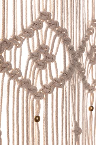 SKLUM Cortina en Macramé (215x110 cm) Luana Algodón Beige Crema