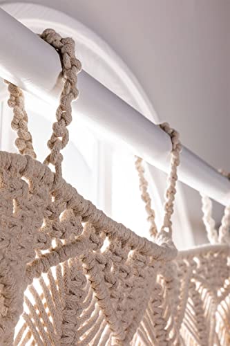 SKLUM Cortina en Macramé (215x110 cm) Zulema Algodón Beige Crema