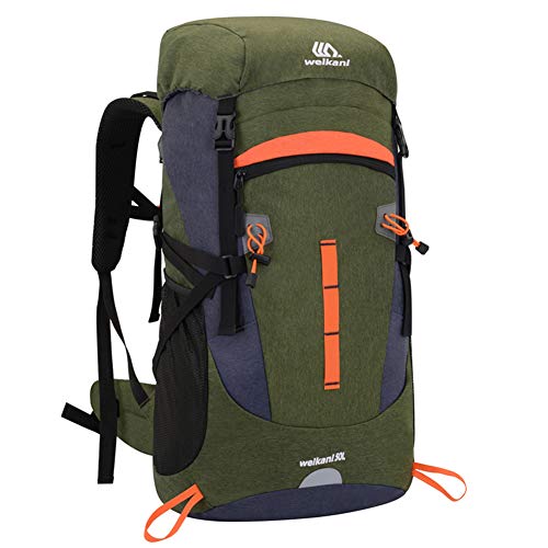 SKYSPER Mochilas de Senderismo 50L/65L con Cubierta Impermeable Mochila de Marcha Trekking Macutos para Viajes Excursiones Acampadas Trekking Camping Deporte al Aire Libre