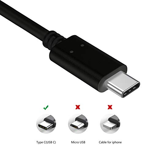 Slabo Cable de Carga USB Tipo C para iPad Pro 11 (2018-2020) | iPad Pro 12,9 (2018-2020) Cable del conexión Datos - Negro