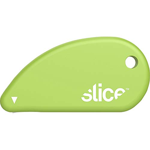 Slice 00200 Cúter de Seguridad, Cuchilla de Microcerámica, Almohadilla, Verde