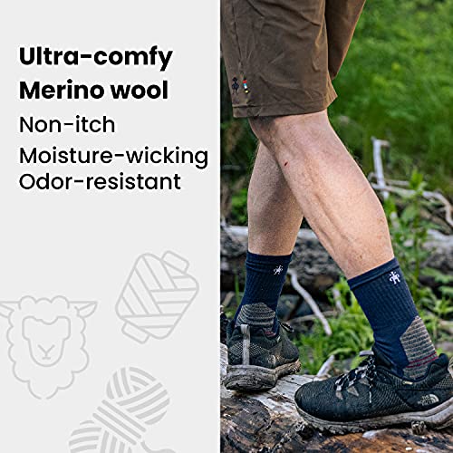 Smartwool Men's Hike Classic Edition Zero Cushion Liner Crew Hiking Socks, Black, L