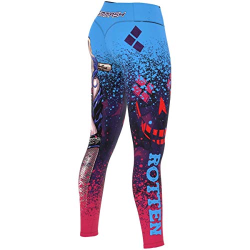 SMMASH Harley Squad 2.0 Deportivos Leggins largos Mujer con cintura alta y Push UP, Perfecto para Yoga, Fitness, Crossfit, Correr, Material Transpirable y Antibacteriano, fabricada en la UE (XS)