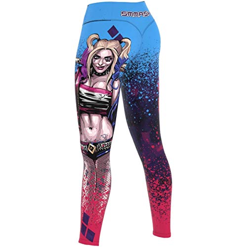 SMMASH Harley Squad 2.0 Deportivos Leggins largos Mujer con cintura alta y Push UP, Perfecto para Yoga, Fitness, Crossfit, Correr, Material Transpirable y Antibacteriano, fabricada en la UE (XS)