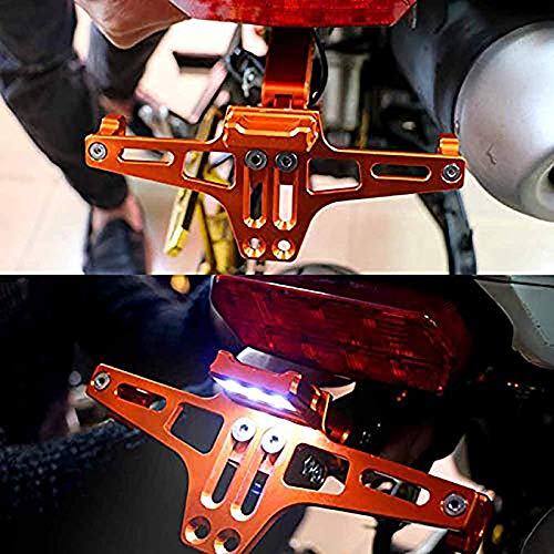 Soporte para matrícula de motocicleta para MT-01 MT-03 MT-07 MT-09 MT-10 YZF R1 R3 R6 R25 paraCBR500 CBR1000RR CBR1100XX CBR300R CBR400RR CBR400F CBR450SR CBR600RR CBR900RR CBR954RR(Oro)