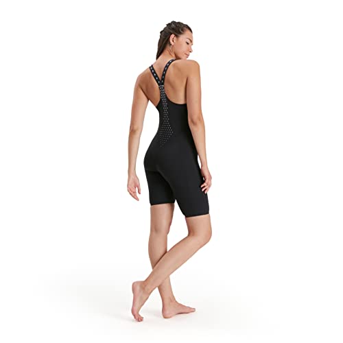 Speedo Bañador pantalón hasta la Rodilla HydroPro Mujer, Negro, 40 (ES 46)