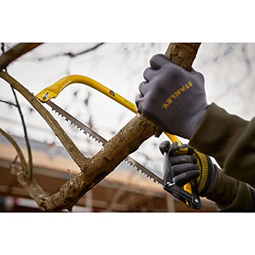 Stanley Sierra de Arco con Hoja de Recambio de Metal y de Madera 1-20-447, Amarillo, 30.5 cm