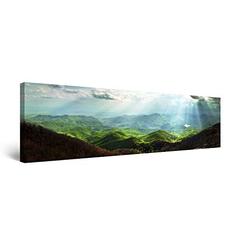 Startonight Cuadro Moderno en Lienzo Paisaje de Cárpatos, Pintura Montañas para Salon Decoración 40 x 120 cm