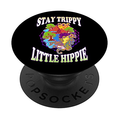 Stay Trippy Little Hippie Trees Mujer Shrooms Psychedelic PopSockets PopGrip: Agarre intercambiable para Teléfonos y Tabletas