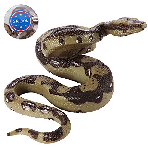 STOBOK Alta Simulación Python Modelo de Juguete Gran Serpiente Realista de Halloween Tricky Creepy Prank Scary Snake Toy