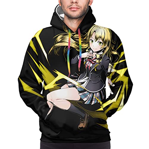 Sudadera delgada con capucha para hombre My Teen Romantic Comedy Snafu Miura Yumiko Pullover Sudaderas, Negro, XX-Large