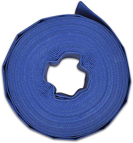 Suinga - MANGUERA PLANA 40mm 5 metros para descarga de agua, Poliester PVC Azul Goma Layflat de Incendios y Piscinas (1 1/4")