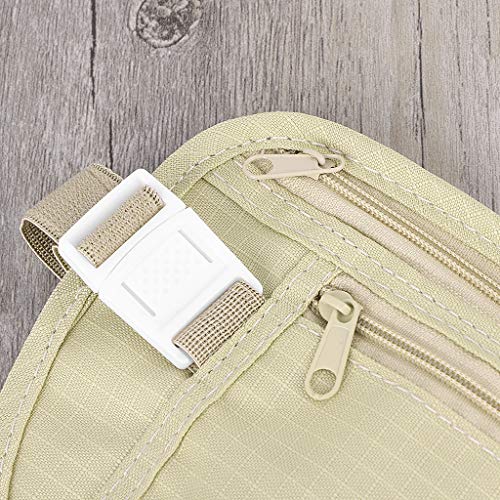 suoryisrty Travel Pouch Hidden Wallet Pasaporte Money Waist Belt Bag Slim Secret Security