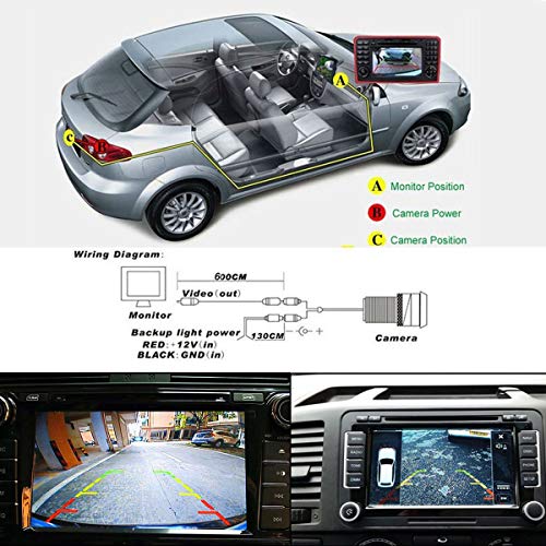 Super HD CCD Sensor IP68 20mm 170 Gran Angular Visión Nocturna Vista Posterior Cámara de Marcha atrás para Ford Focus 2/Mondeo MK4/C-Max MK2/S-Max MK1/MK3/Fiesta MK6/Kuga/EcoSport MK1