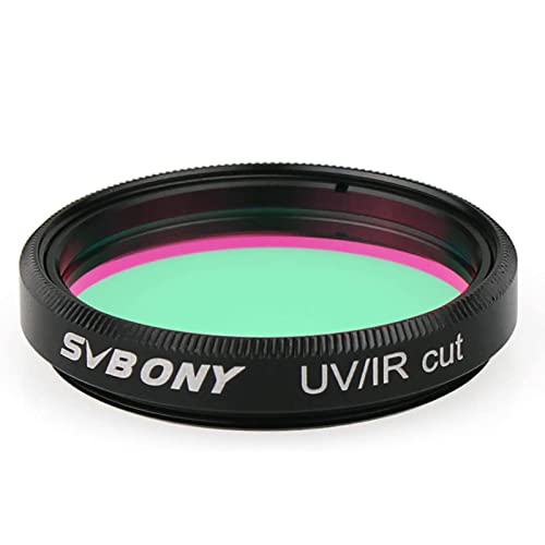 Svbony Filtro Lente UV/IR para Cámara CCD,Ocular del Telescopio,Bloquea Filtro Rojo,UV-IR-Cut Filtro, Tecnologia de Recubrimiento Ofrece la