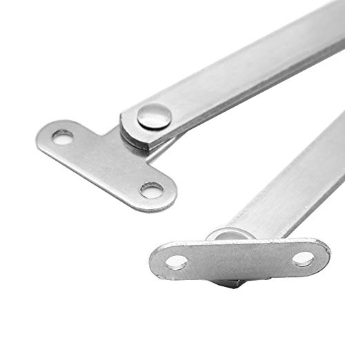 Sweieoni Bisagra 4 Piezas Bisagras Elevables Bisagras para armarios de cocina Bisagra plegable de metal para muebles con Tornillos y Destornillador para Puertas de Armario,Armario,Caja