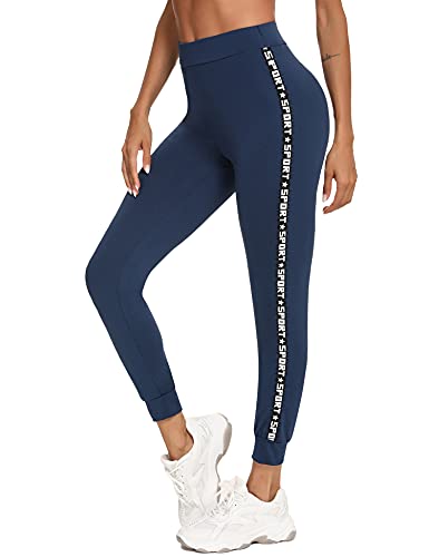 Sykooria Leggins Deportivos Mujer, Leggings Push Up Mujer Mallas Pantalones Deportivos con Letras de Cintura Alta Mallas de Deporte Mujer para Yoga Running Training Estiramiento Fitness