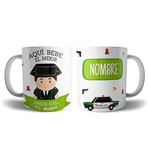 Taza Guardia Civil Hombre Original Personalizada con Nombre | Mejor del Mundo Taza Profesiones de Cafe Desayuno para Regalar (Guardia Civil Hombre)