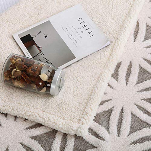 TEALP Sherpa Fleece Blanket Fluffy Soft Blanket Dual Sided Throw Blanket Travel Camping Blanket fit Couch Sofa Bed (Gris, 63x79 Pulgadas)