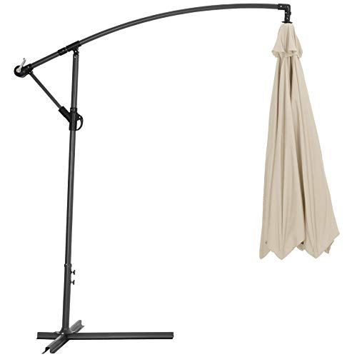 TecTake 3,5m Sombrilla Parasol de para terraza jardín protección Solar UV (Beige | No. 400622)