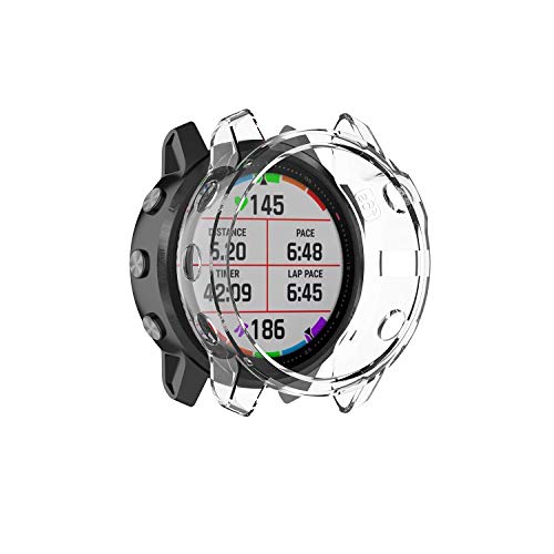 Tencloud Fundas compatibles con Garmin Fenix 6S/Fenix 6S Pro/Sapphire Editions Funda protectora de TPU suave para reloj inteligente Fenix 6S Series (no para Fenix 6 y 6X) (color blanco)