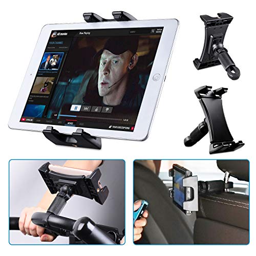 Tendak Soporte de Bicicleta estática para Tablet, portátil Reposacabezas Caminadora Ejercicio Gimnasio Manillar Micrófono Soporte 360° Ajustable para iPad Pro, iPad Mini 4.7-12.9" Tabletas Teléfono