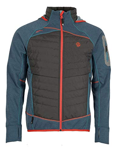 Ternua Kruz Hybrid Jkt M Chaqueta con Capucha, Hombre, Azul (Dark Lagoon), S