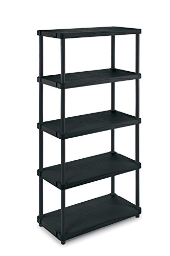 TERRY Scaffale 4080 C Estantería Modular con 5 Estantes, Negro, 40x80x173 8 cm