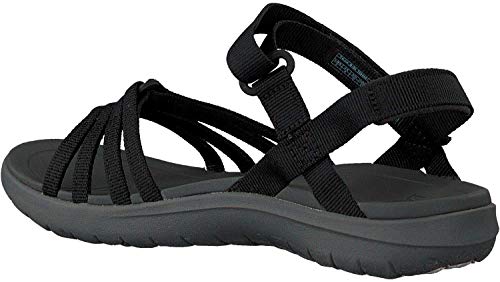 Teva Sanborn COTA Sandal, Sandalias de Punta Descubierta Mujer, Negro (Black Black), 36 EU